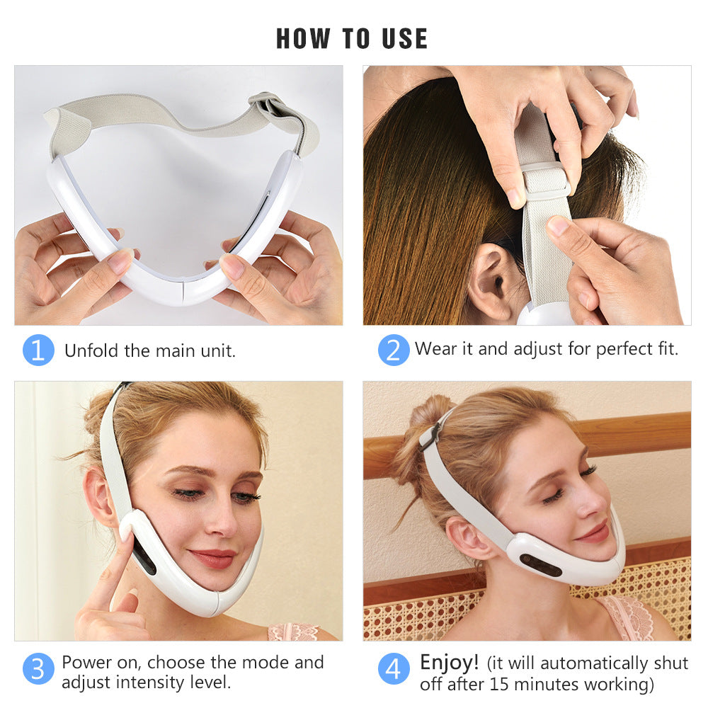 Hailicare Micro-Current Color Light Face-Lifting Instrument Face Lift Massager Red Blue Light Face-Lifting Artifact