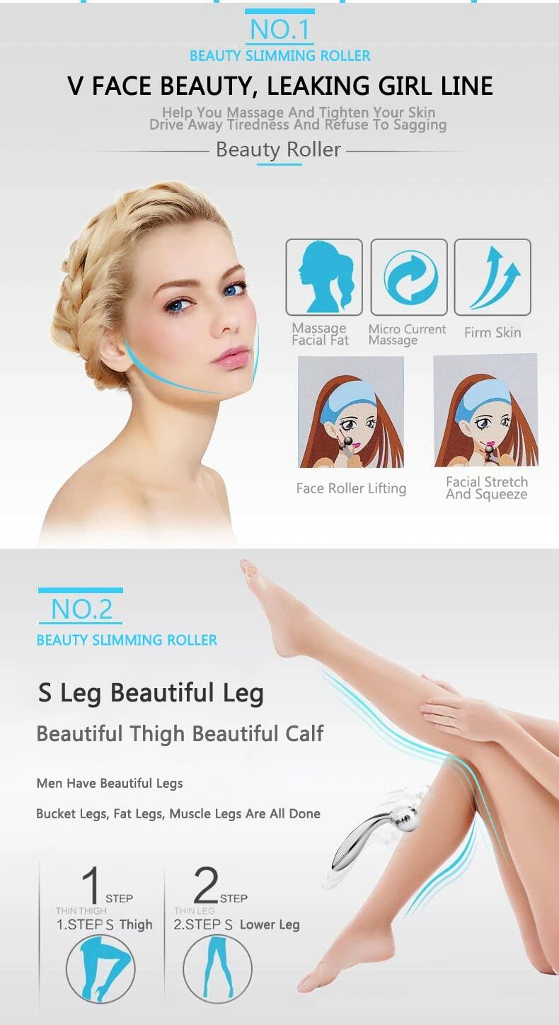 Jade 3D Face Roller Massager / Skin Tag