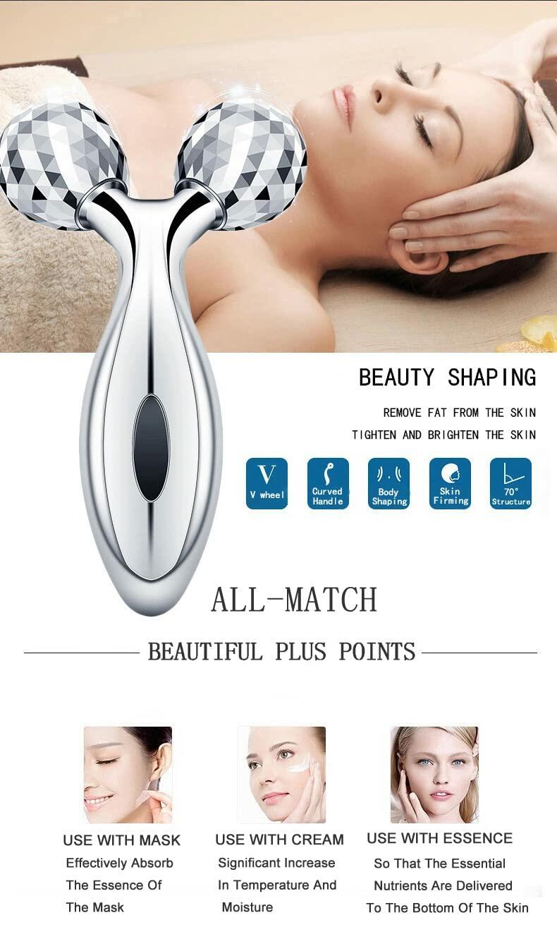 Jade 3D Face Roller Massager / Skin Tag
